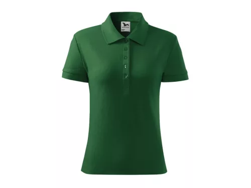 MALFINI COTTON női galléros póló üvegzöld -2XL