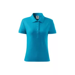 MALFINI COTTON női galléros póló türkiz -2XL