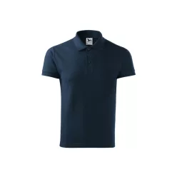   MALFINI COTTON HEAVY férfi galléros póló tengerészkék -S
