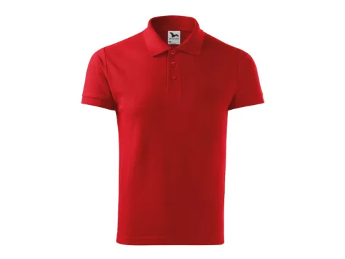 MALFINI COTTON HEAVY férfi galléros póló piros -S