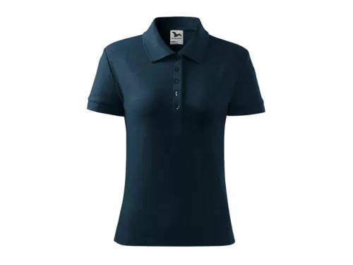 MALFINI COTTON HEAVY női galléros póló tengerészkék -M