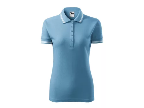 MALFINI URBAN női galléros póló azúrkék -2XL