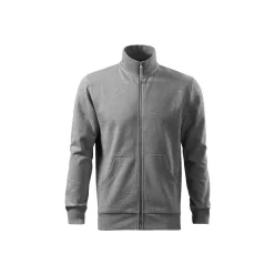   MALFINI ADVENTURE férfi cipzáras pulóver sötétszürke melírozott -3XL