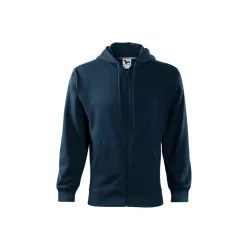   MALFINI TRENDY ZIPPER férfi kapucnis pulóver tengerészkék -3XL