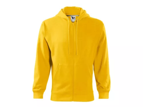 MALFINI TRENDY ZIPPER férfi kapucnis pulóver sárga -M