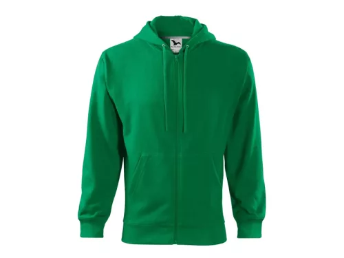 MALFINI TRENDY ZIPPER férfi kapucnis pulóver fűzöld -S
