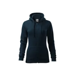   MALFINI TRENDY ZIPPER női kapucnis pulóver tengerészkék -XL