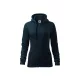 MALFINI TRENDY ZIPPER női kapucnis pulóver tengerészkék -XL