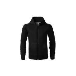  MALFINI TRENDY ZIPPER gyerek kapucnis pulóver fekete -134 cm/8 éves
