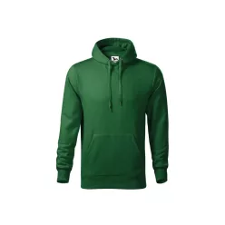   MALFINI CAPE férfi kapucnis hosszú ujjú pulóver üvegzöld -3XL