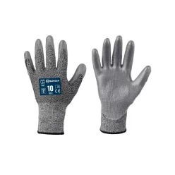 BURGIA 602 C vágásbiztos PU mártott kesztyű szürke -6