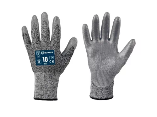 BURGIA 602 C vágásbiztos PU mártott kesztyű szürke -6