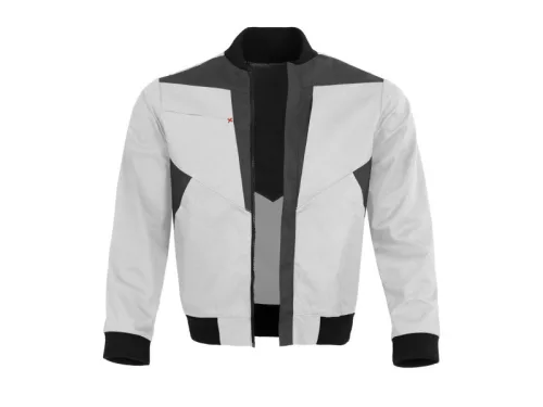 QUALITEX X-Serie férfi munkakabát (derékban húzott) fehér-szürke -2XL