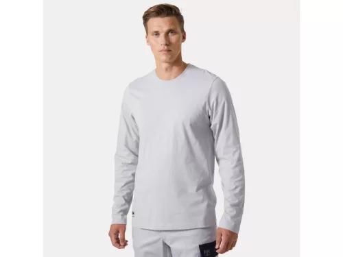 HELLY HANSEN MANCHESTER CLASSIC férfi hosszúujjú póló ködszürke -S