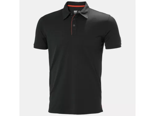 HELLY HANSEN KENSINGTON férfi technikai galléros póló fekete -3XL