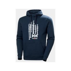 HELLY HANSEN LOGO HOODIE férfi pulóver navy melange -M()