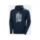 HELLY HANSEN LOGO HOODIE férfi pulóver navy melange -M()