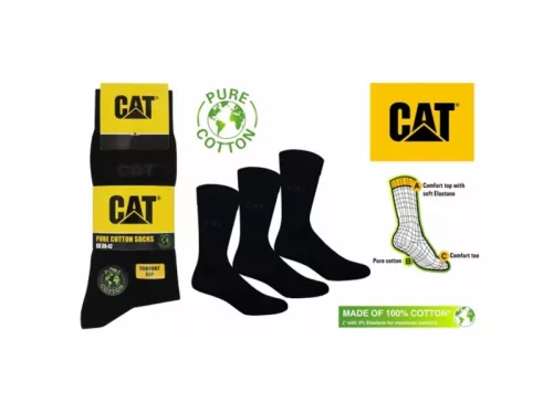 CAT AV883 3-pack Pure cotton zokni Fekete 39-42()