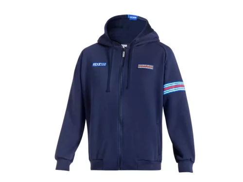 SPARCO HOODED FULL ZIP MARTINI RACING MY25 cipzáras pulóver tengerkék -S()
