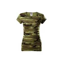 MALFINI CAMO PURE női póló petrolkék terepszín -2XL