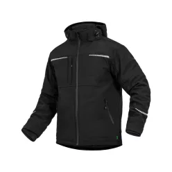 LEIB FLEX Casual téli softshell kabát fekete -L()