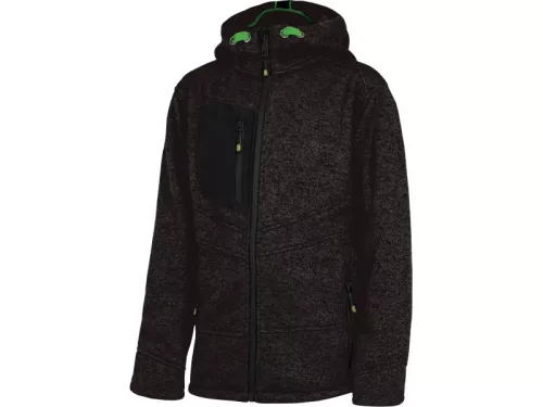 LEIB FLEX gyerek polár kapucnis pulóver fekete -116()