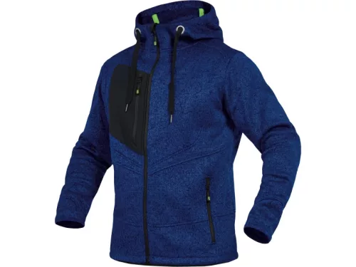 LEIB FLEX polár kapucnis pulóver királykék -4XL()