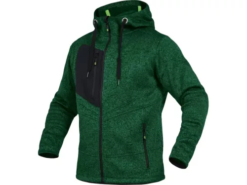 LEIB FLEX polár kapucnis pulóver zöld -4XL()