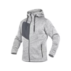 LEIB FLEX polár kapucnis pulóver fehér -3XL()