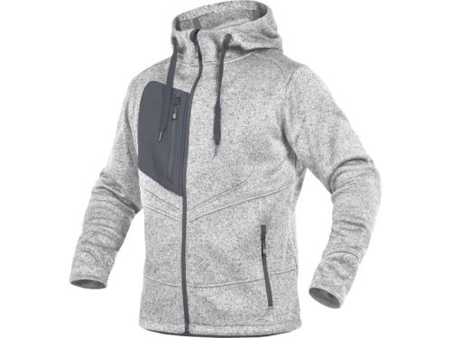 LEIB FLEX polár kapucnis pulóver fehér -XS()