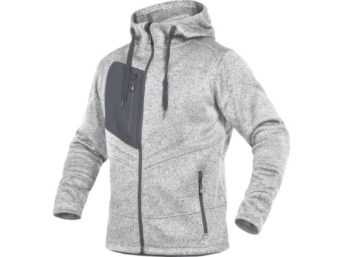 LEIB FLEX polár kapucnis pulóver fehér -2XL()