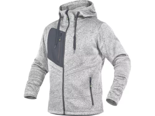 LEIB FLEX polár kapucnis pulóver fehér -2XL()