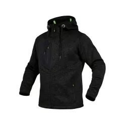 LEIB FLEX polár kapucnis pulóver fekete -5XL()