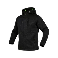 LEIB FLEX polár kapucnis pulóver fekete -2XL()
