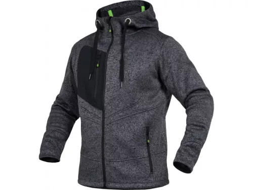 LEIB FLEX polár kapucnis pulóver szürke -XL()