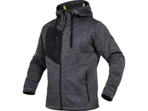 LEIB FLEX polár kapucnis pulóver szürke -2XL()