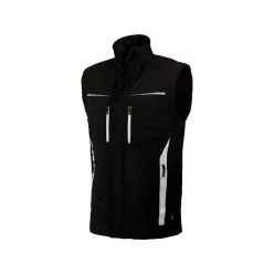 LEIB flex softshell férfi mellény fekete- l leibwächter munkavédelmi ruházat – munkaruházat