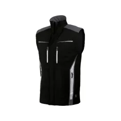 LEIB flex softshell férfi mellény fekete-szürke- xl leibwächter munkavédelmi ruházat – munkaruházat