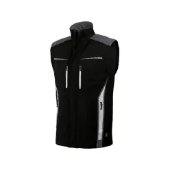LEIB flex softshell férfi mellény fekete-szürke- xxl – munkaruházat