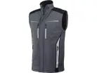 LEIB flex softshell férfi mellény szürke-fekete- 5xL leibwächter termék – munkaruházat
