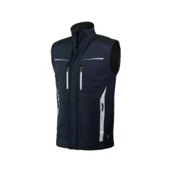 LEIB FLEX Softshell férfi mellény tengerkék-fekete- 3XL