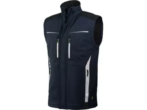LEIB flex softshell férfi mellény tengerkék-fekete- l leibwächter munkavédelmi ruházat – munkaruházat