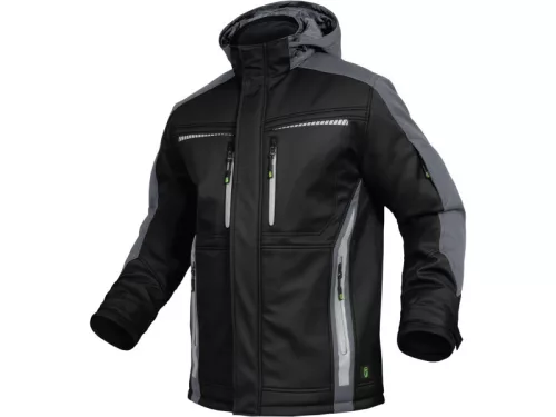 LEIB FLEX téli softshell kabát fekete-szürke -5XL