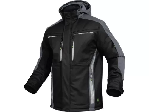LEIB FLEX téli softshell kabát fekete-szürke -L()