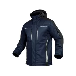 LEIB FLEX téli softshell kabát tengerkék-fekete -4XL