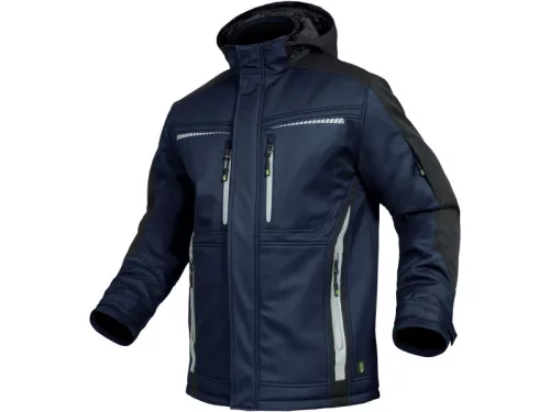 LEIB FLEX téli softshell kabát tengerkék-fekete -4XL