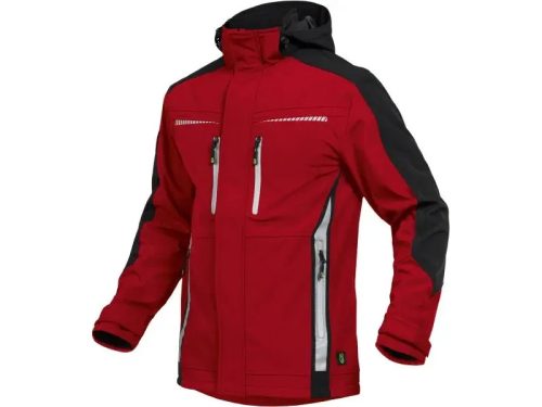 LEIB FLEX átmeneti softshell kabát piros-fekete -7XL()