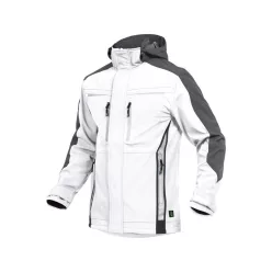 LEIB FLEX átmeneti softshell kabát fehér-szürke -5XL()