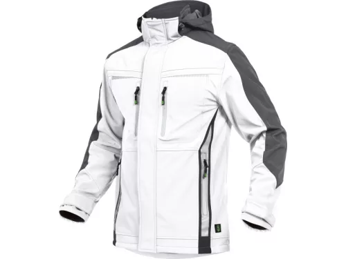 LEIB FLEX átmeneti softshell kabát fehér-szürke -5XL()