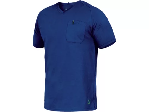 LEIB FLEX UWE V-nyakú póló királykék -5XL()